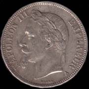 5 francs 1868